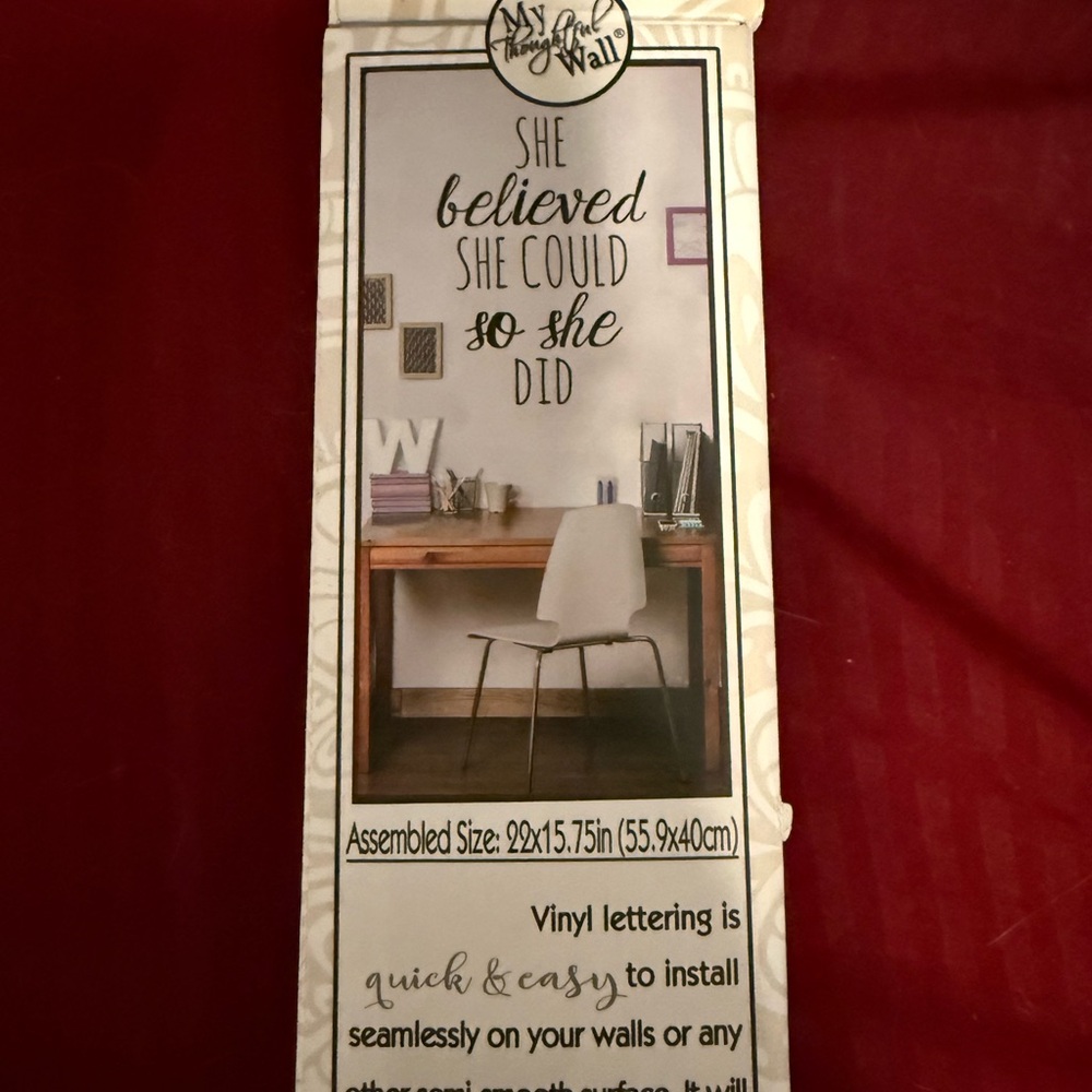 Inspirational “She Believed She could So She Did” Wall Art sticker